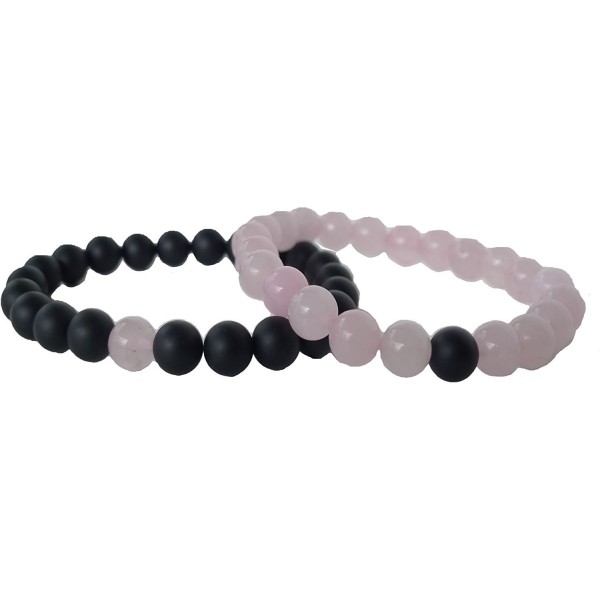 Couple Relationship Bracelet Black Howlite