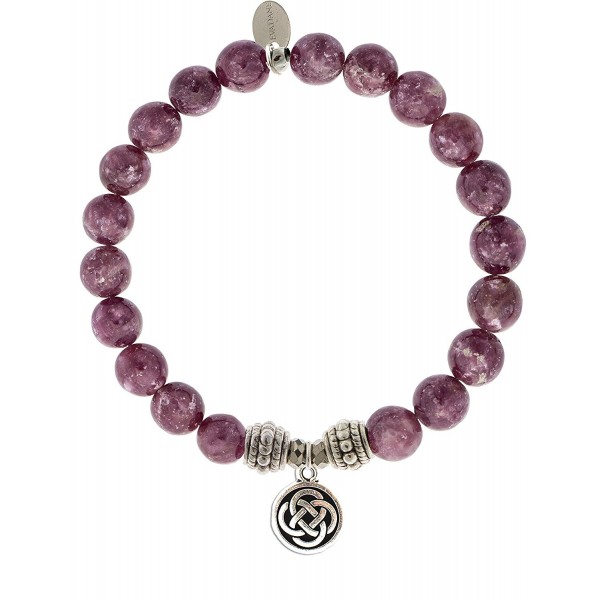 EvaDane Natural Lepidolite Gemstone Bracelet