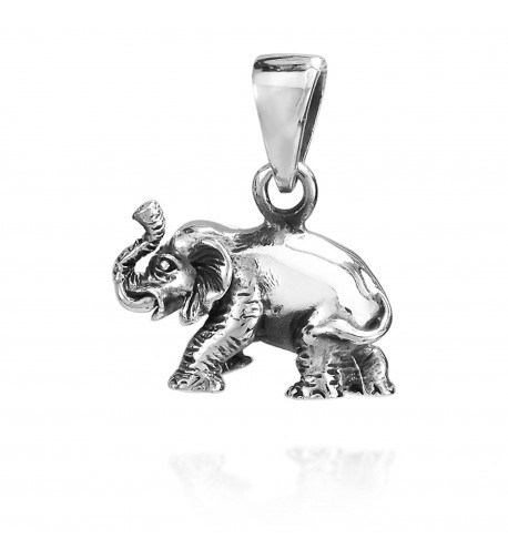 Wild Elephant Sterling Silver Pendant