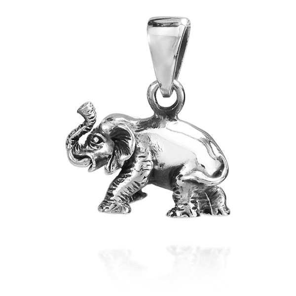 Wild Elephant Sterling Silver Pendant