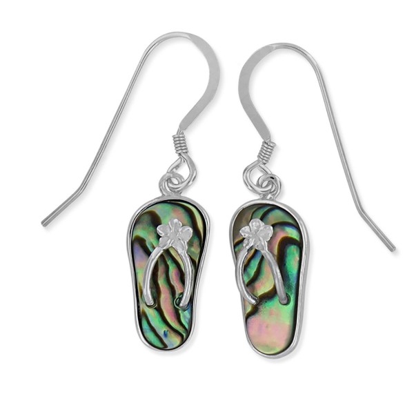 Sterling Silver Abalone Slipper Earrings