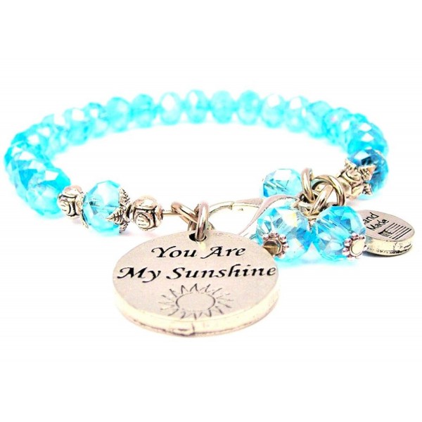 Aqua Blue Crystal Sunshine Bracelet