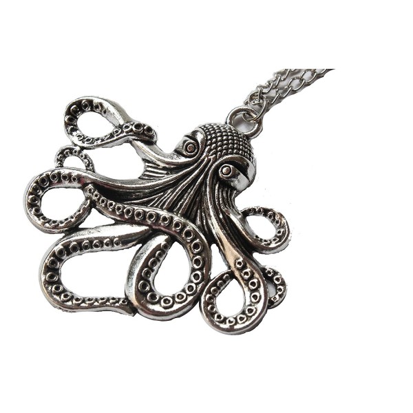 Octopus Necklace Jewelry Pendant Silver