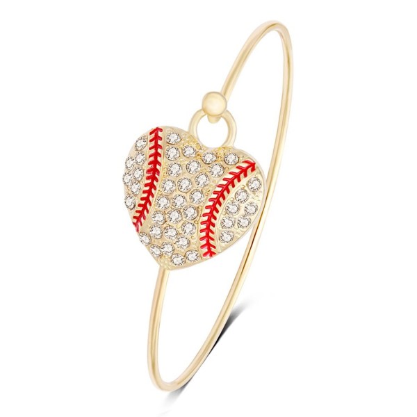 RUXIANG Crystal Baseball Softball Bracelet