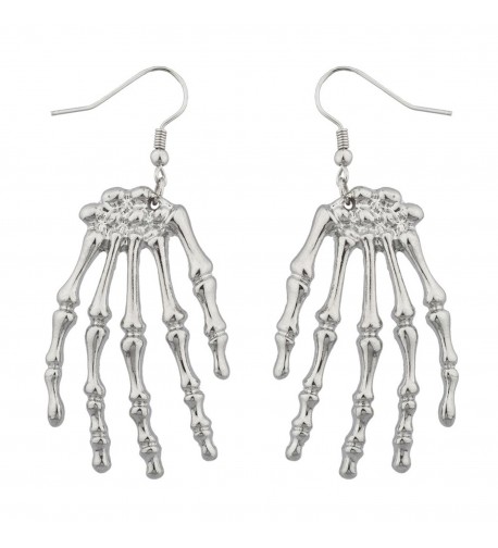 Lux Accessories Skeleton Halloween Earrings