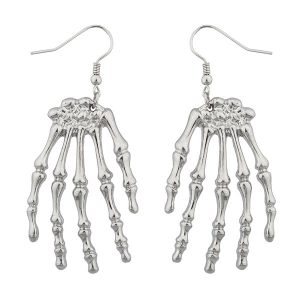 Lux Accessories Skeleton Halloween Earrings