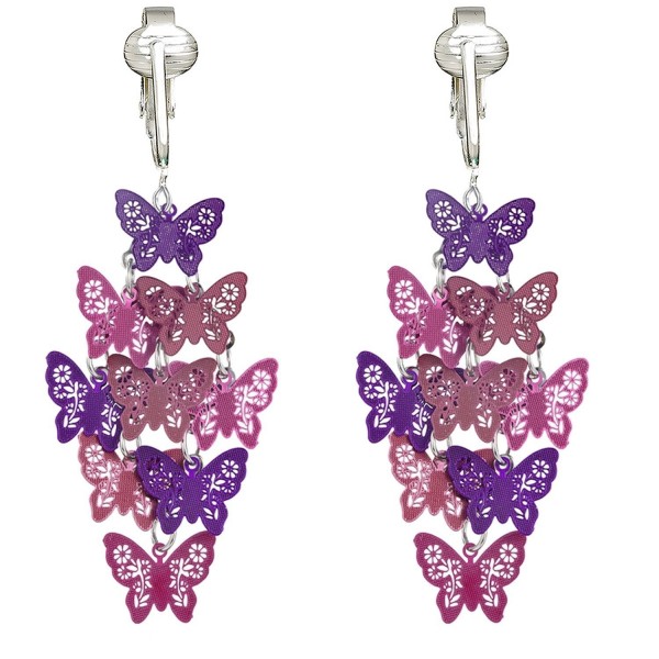 Beautiful Clip Earrings Butterfly Dragonfly
