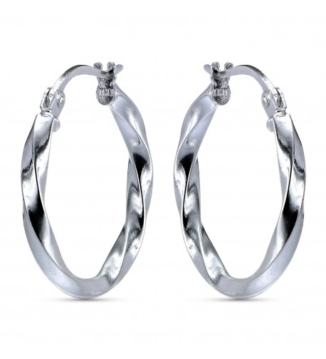 Sterling Thickness Polished Twisted Earrings