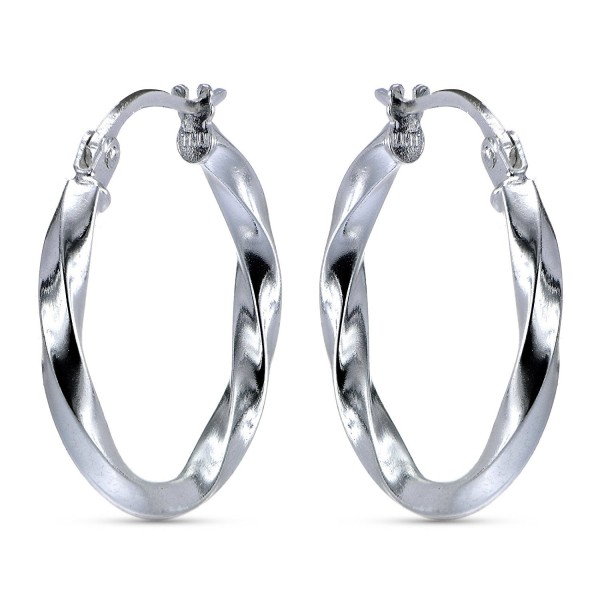 Sterling Thickness Polished Twisted Earrings