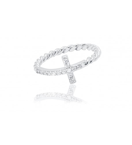 NYC Sterling Womens Zirconia Sideway