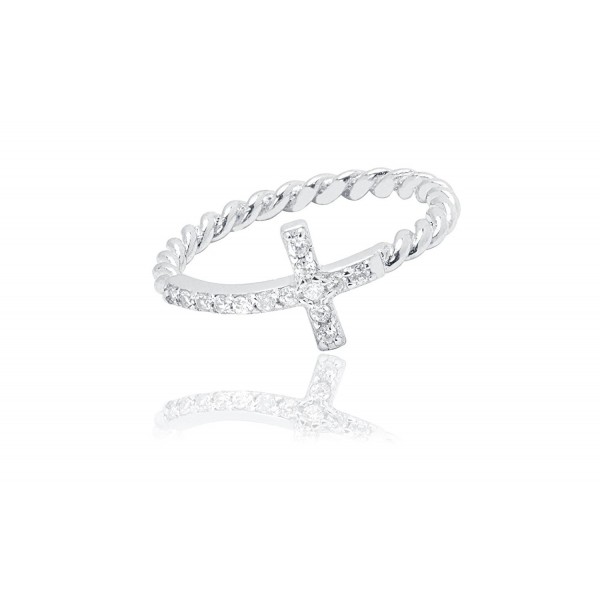 NYC Sterling Womens Zirconia Sideway