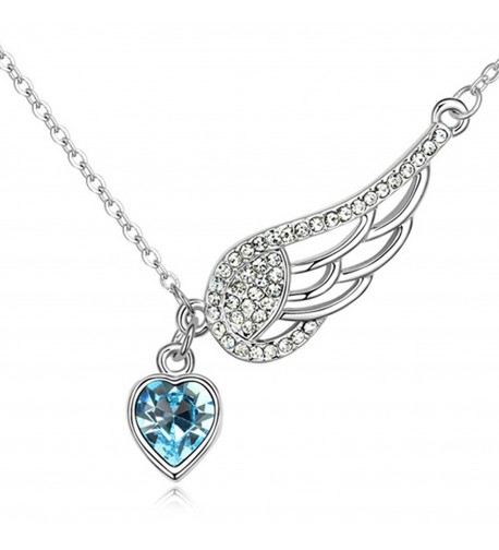 Angel Pendant Necklace Swarovski Crystals