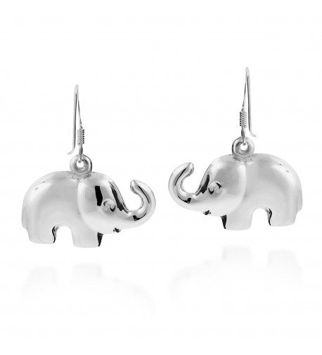 Elephant Sterling Silver Dangle Earrings