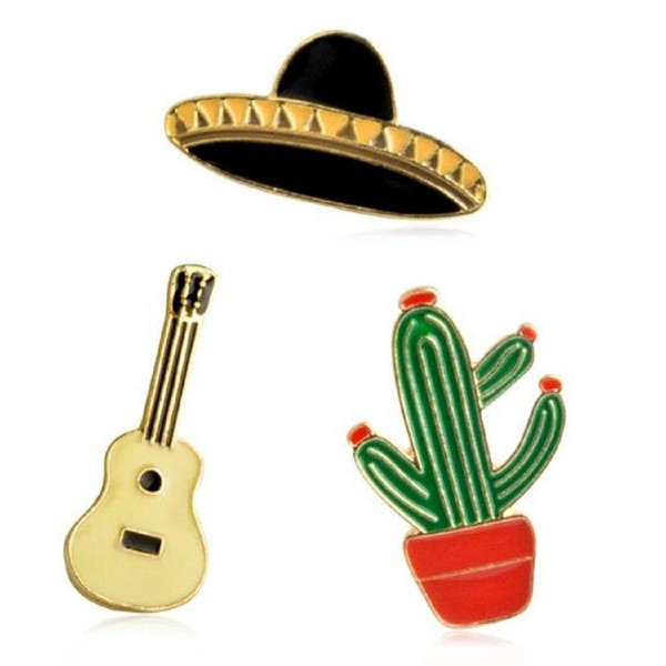 Cartoon Mexico cactus Pins Decoration