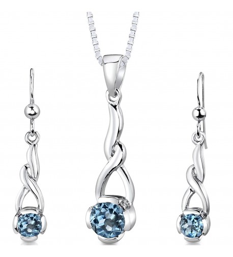 Pendant Earrings Necklace Sterling Rhodium