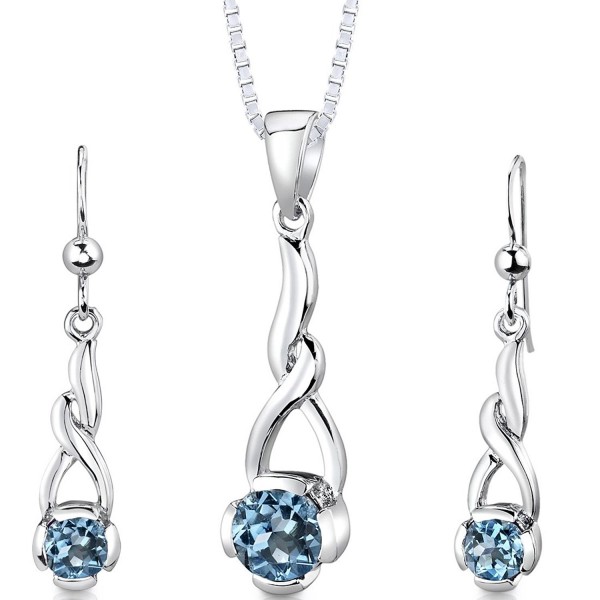 Pendant Earrings Necklace Sterling Rhodium