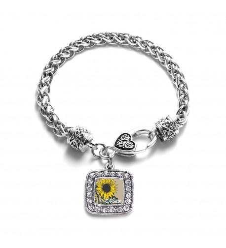Sunflower Classic Silver Crystal Bracelet