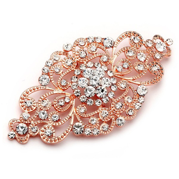 Mariell Vintage Bridal Crystal Brooch