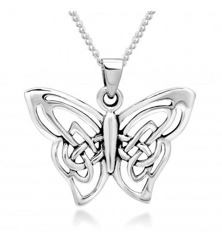 Sterling Silver Butterfly Pendant Necklace