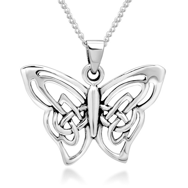 Sterling Silver Butterfly Pendant Necklace