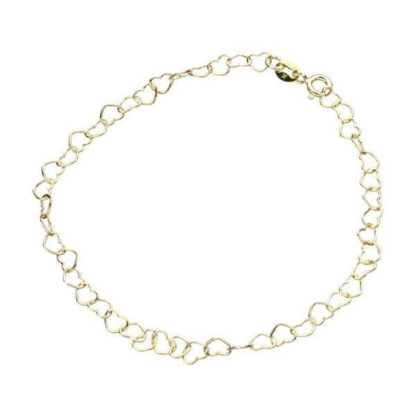 Gold Flashed Sterling Silver Anklet Adjustable