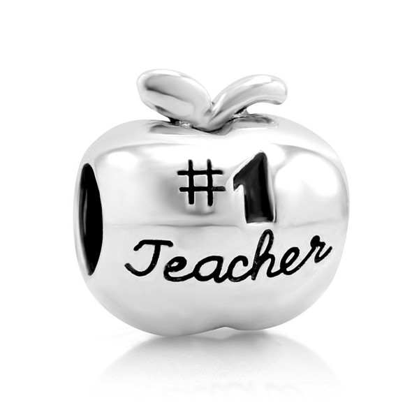 Sterling Silver Teacher Apple Bracelet