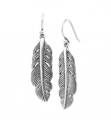 Silpada Etched Feather Sterling Earrings