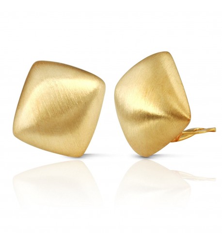 JanKuo Jewelry Matte Square Earrings