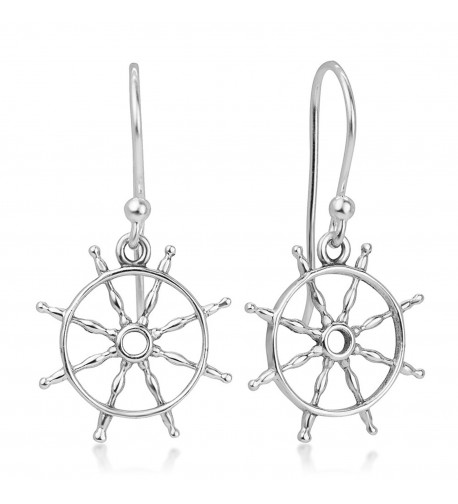 Sterling Silver Sailor Symbol Earrings