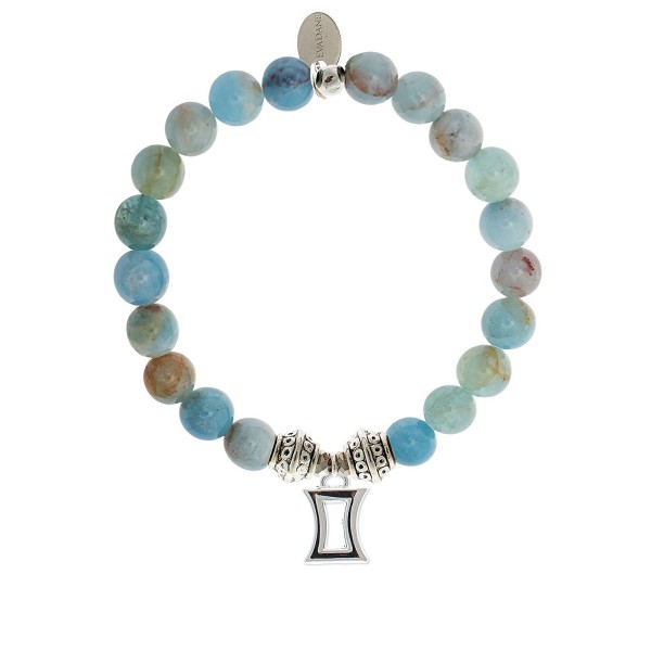 EvaDane Precious Aquamarine Gemstone Bracelet