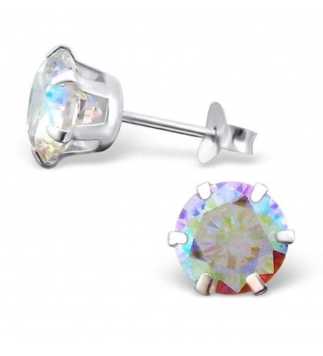 Crystal Zirconia Earrings Sterling Silver