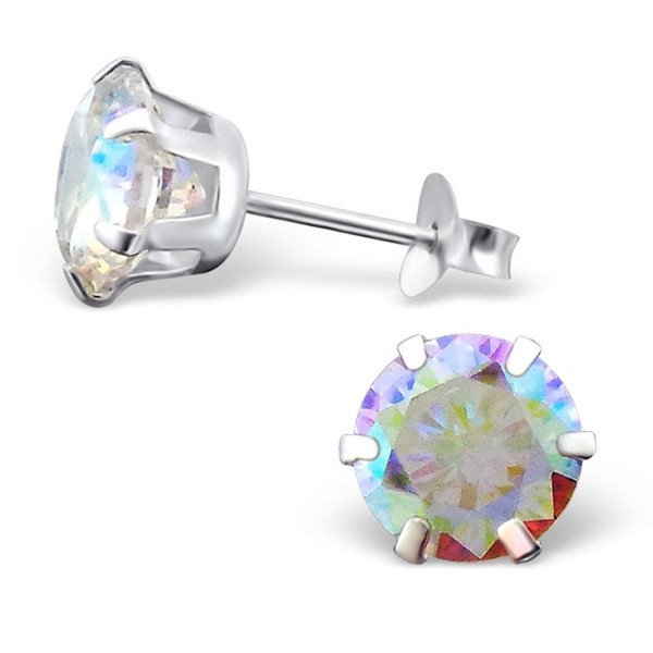 Crystal Zirconia Earrings Sterling Silver