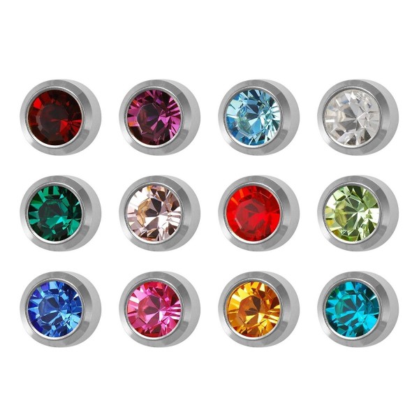 Piercing Birthstones Stainless Earrings Setting