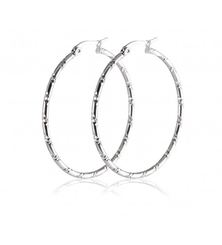 Bamboo Earrings Stainless Earring Dia40mmW2mm