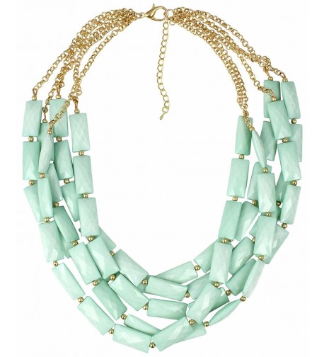 Strand Layers Acrylic Statement Necklace