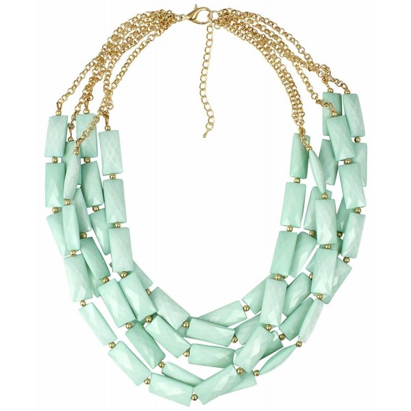 Strand Layers Acrylic Statement Necklace