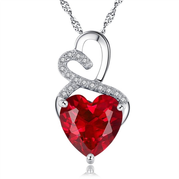 Mabella Simulated Necklace Sterling Valentines Mabella Simulated Necklace Sterling Valentines