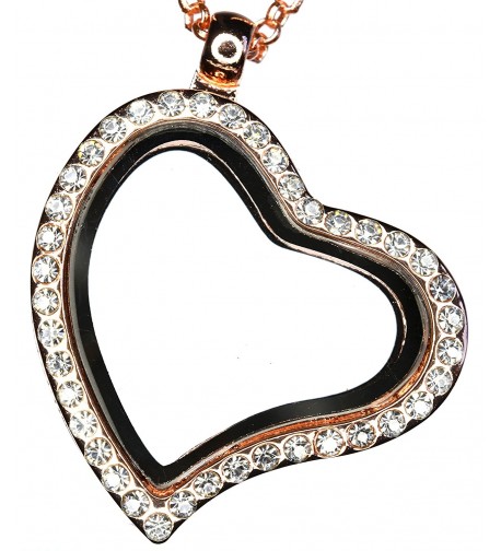 Gold Tone Shaped Floating Locket Necklace