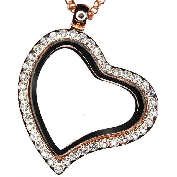 Gold Tone Shaped Floating Locket Necklace