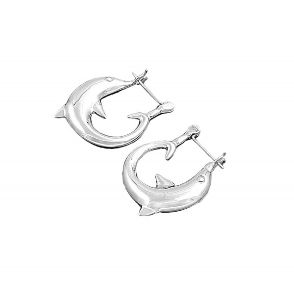 Sterling Silver Dolphin Hollow Earrings