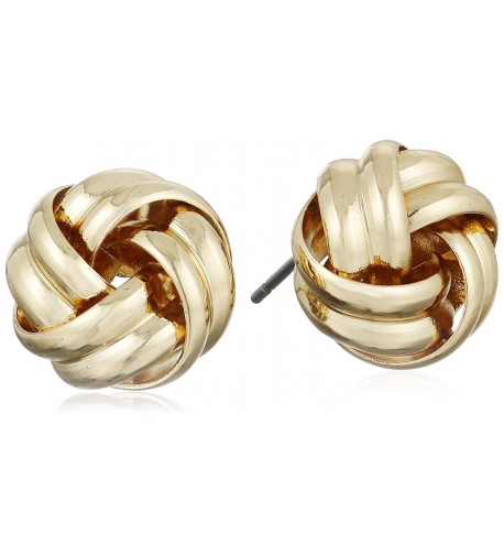 Napier Classics Gold Tone Knot Earrings