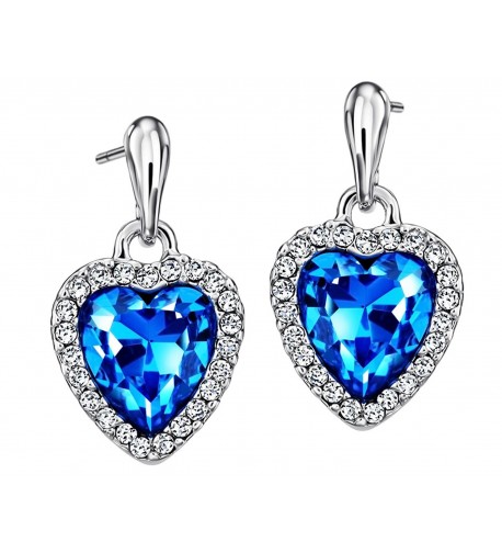 Neoglory Crystal Earrings Rhinestone Platinum