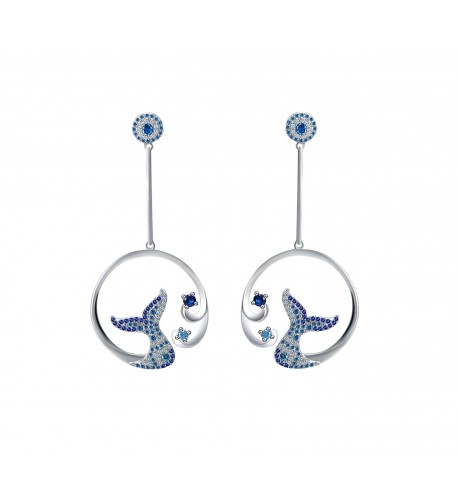 OKIKO Earrings Swarovski Crystals Platinum Plated