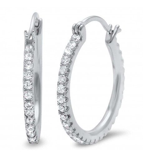 Eternity Earrings Zirconia Sterling Silver