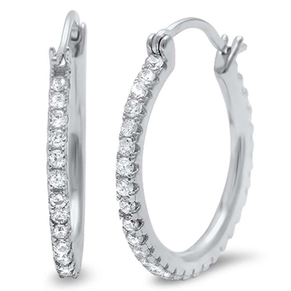 Eternity Earrings Zirconia Sterling Silver