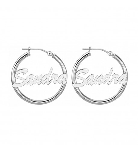 HACOOL Sterling Silver Personalized Earrings