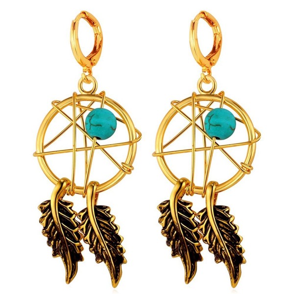 U7 Earrings Turquoise Decorate Catcher