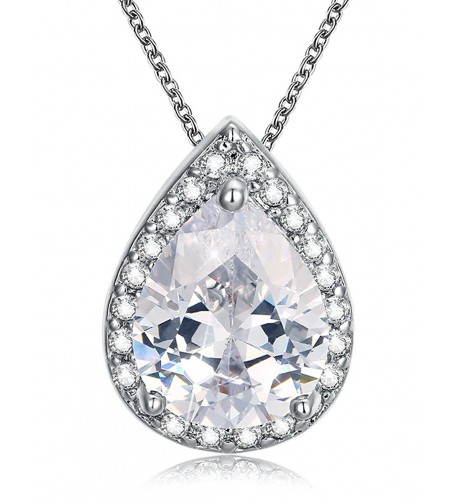 Mints Zirconia Necklace Pendant Teardrop