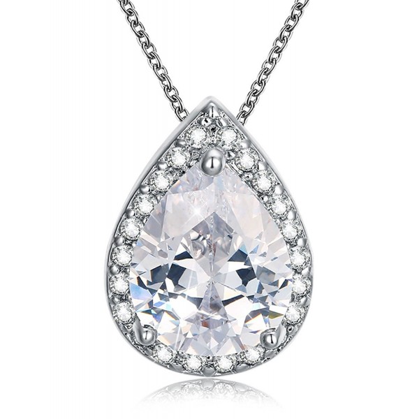 Mints Zirconia Necklace Pendant Teardrop