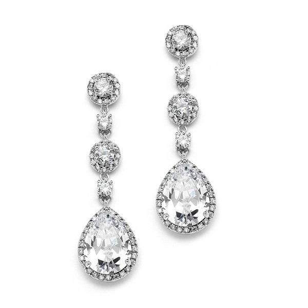 Mariells Gorgeous Platinum Wedding Earrings